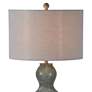 Forty West Amora Dusky Gray Gourd Glass Table Lamps Set of 2