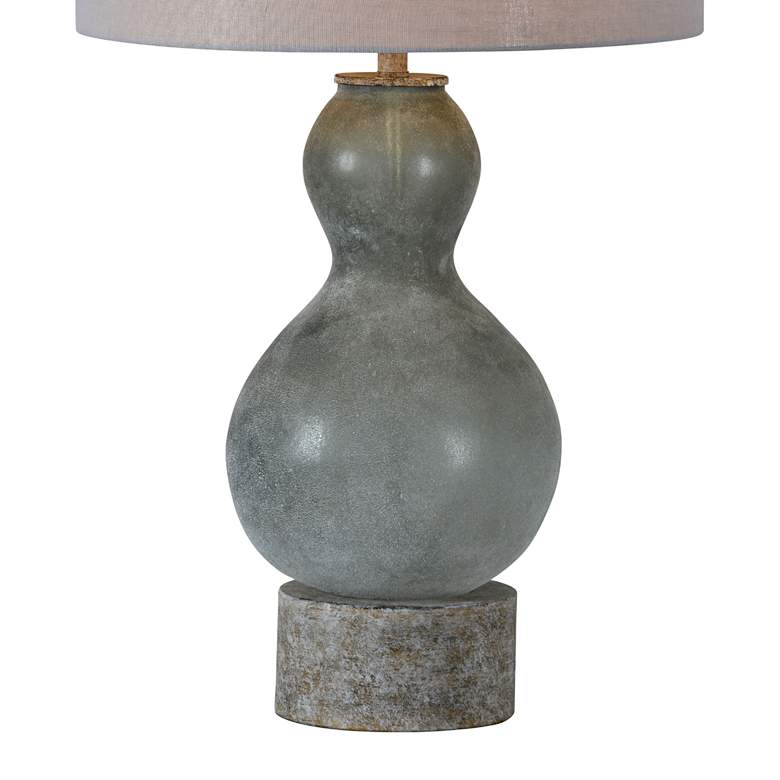 Image 3 Forty West Amora Dusky Gray Gourd Glass Table Lamps Set of 2 more views