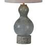 Forty West Amora Dusky Gray Gourd Glass Table Lamps Set of 2