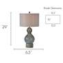 Forty West Amora Dusky Gray Gourd Glass Table Lamps Set of 2