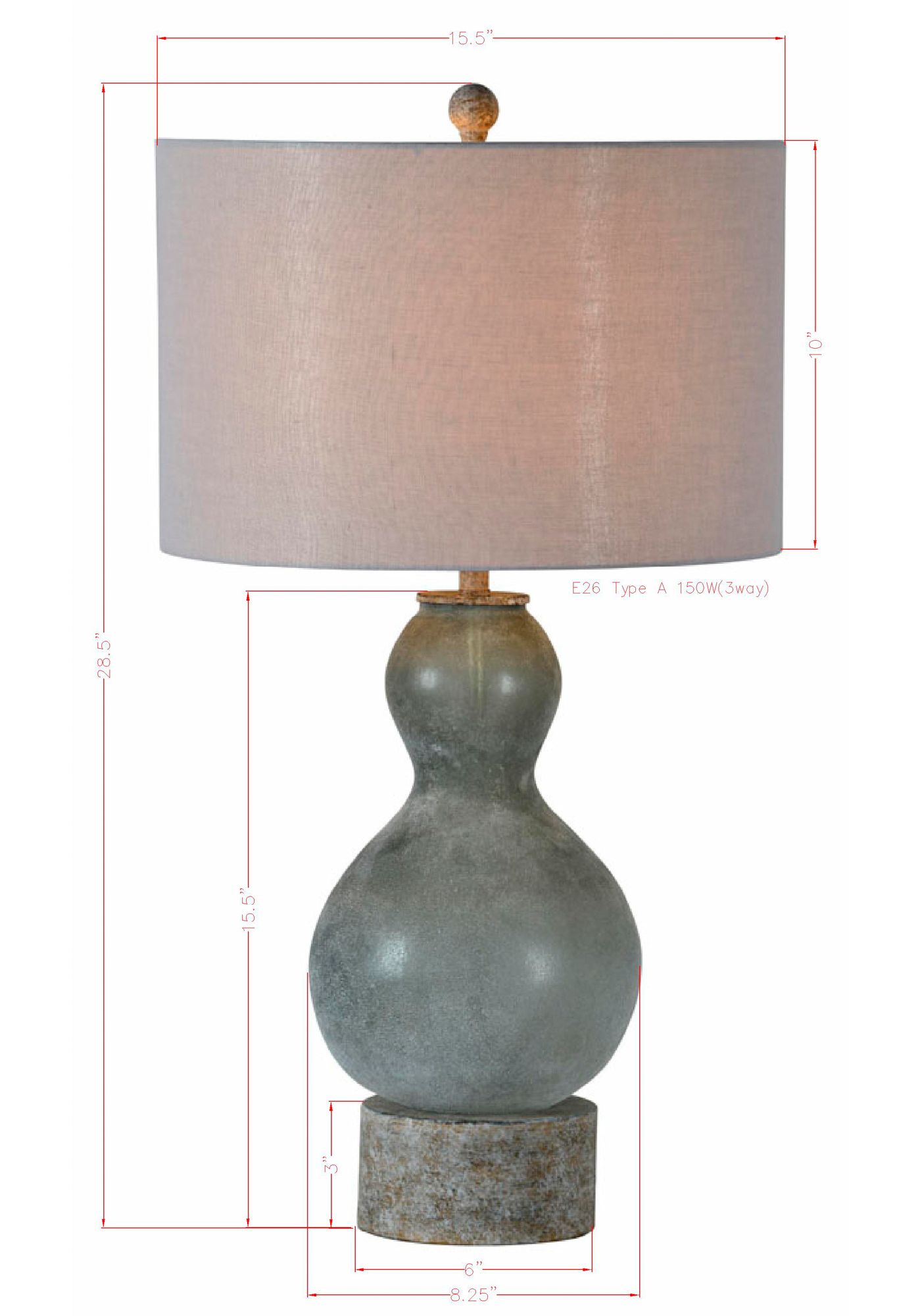 Image 5 Forty West Amora Dusky Gray Gourd Glass Table Lamps Set of 2 more views