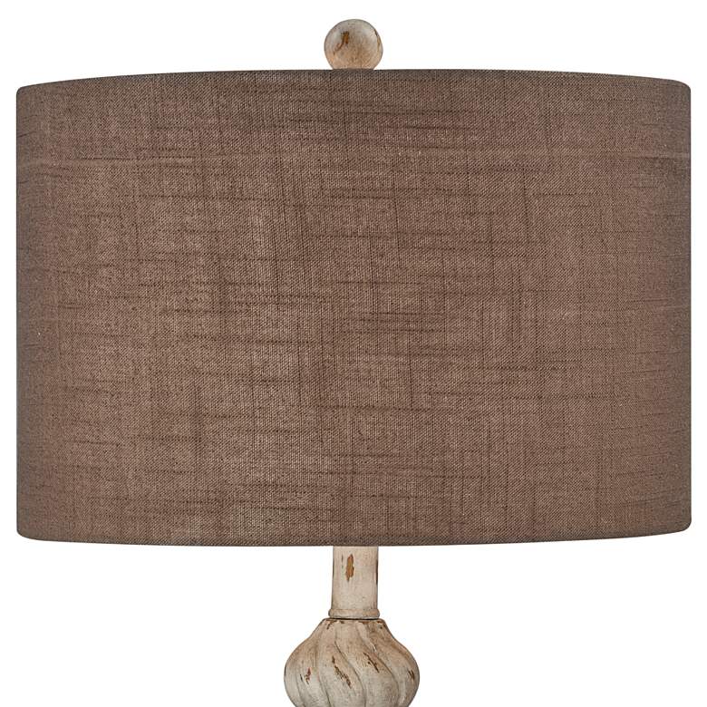 Image 3 Forty West Amy Distressed Gray Brown Table Lamps Set of 2 more views