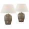 Forty West Anders 20" High Hues of Brown Accent Table Lamps Set of 2