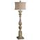 Forty West Anderson 66" Rustic White Column Farmhouse Floor Lamp