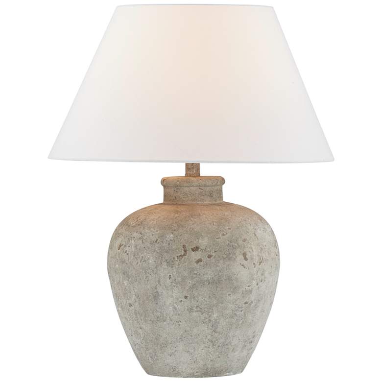 Image 2 Forty West Ansley 25 1/2" High Rustic Taupe Pot Table Lamp