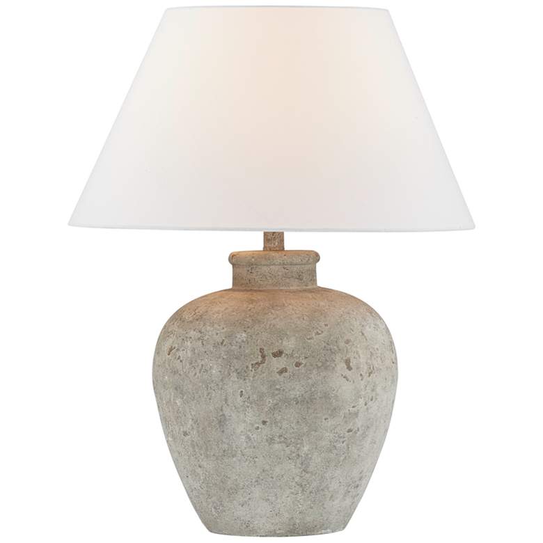 Image 2 Forty West Ansley 28 inch High Rustic Taupe Pot Table Lamp