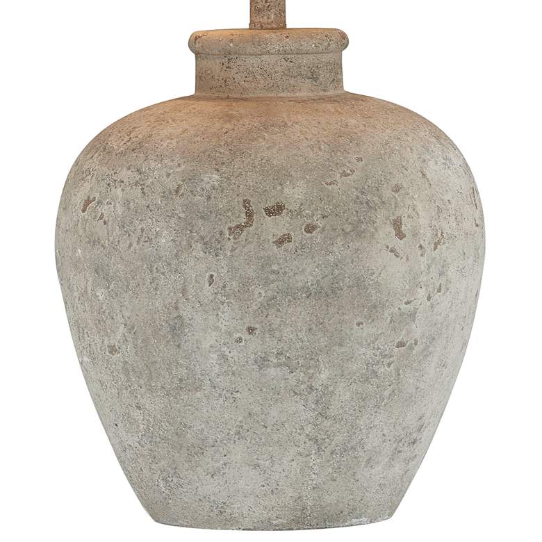 Image 4 Forty West Ansley 28" High Rustic Taupe Pot Table Lamp more views