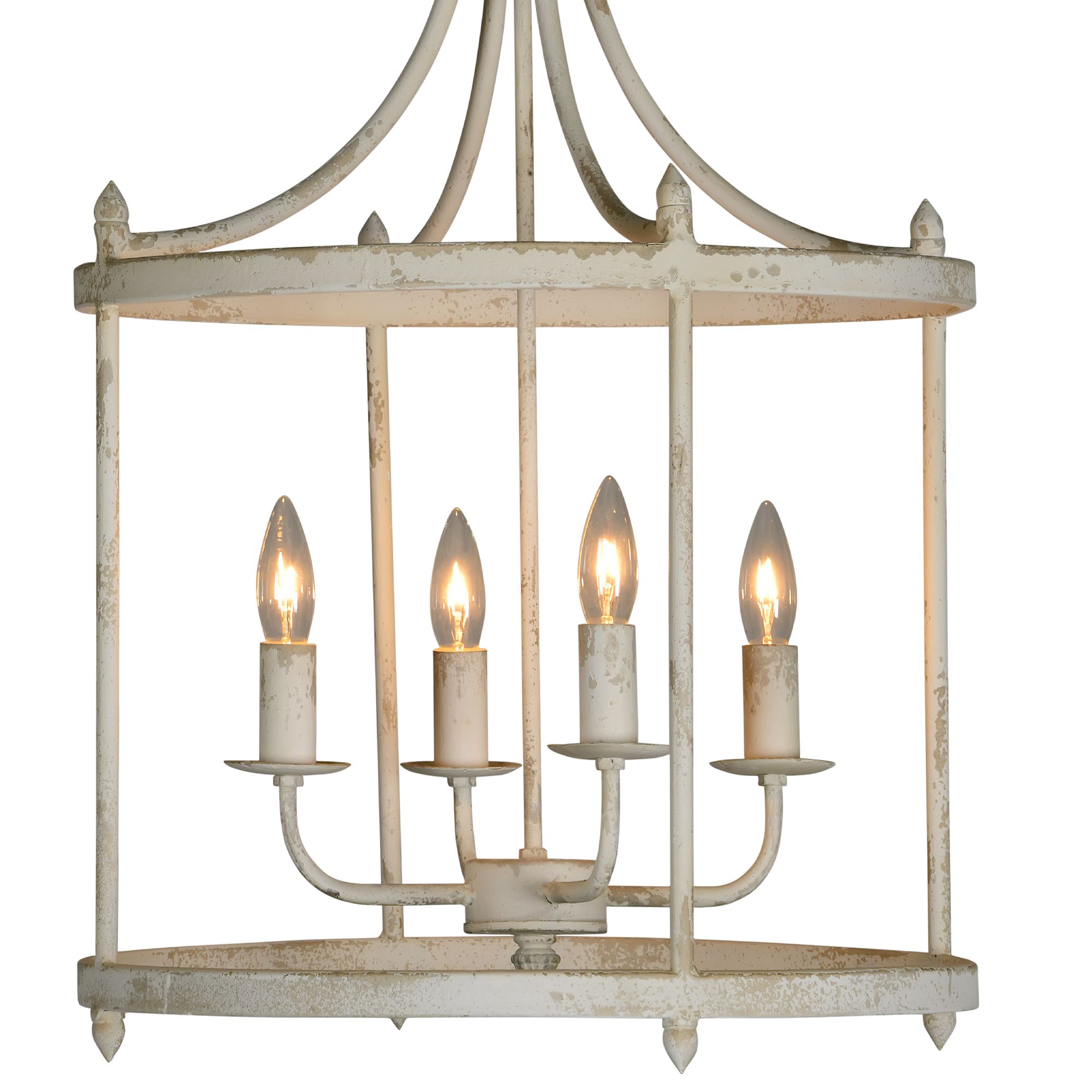 Thumbnail2 of Forty West Arlington 19x26.5" White Metal Chandelier more views