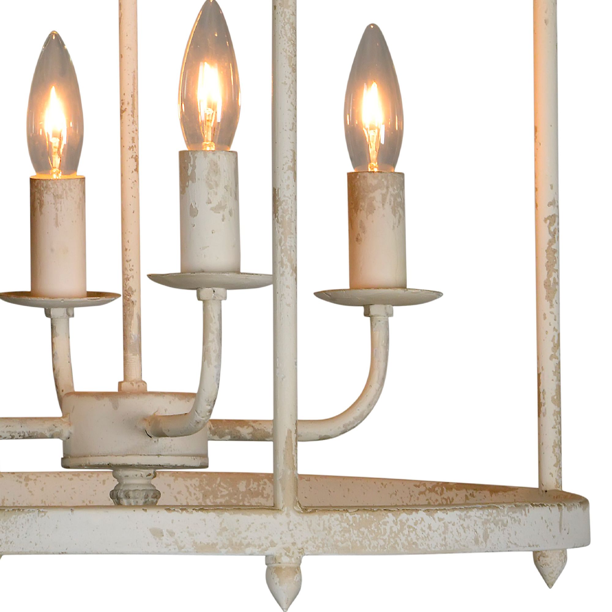 Thumbnail3 of Forty West Arlington 19x26.5" White Metal Chandelier more views