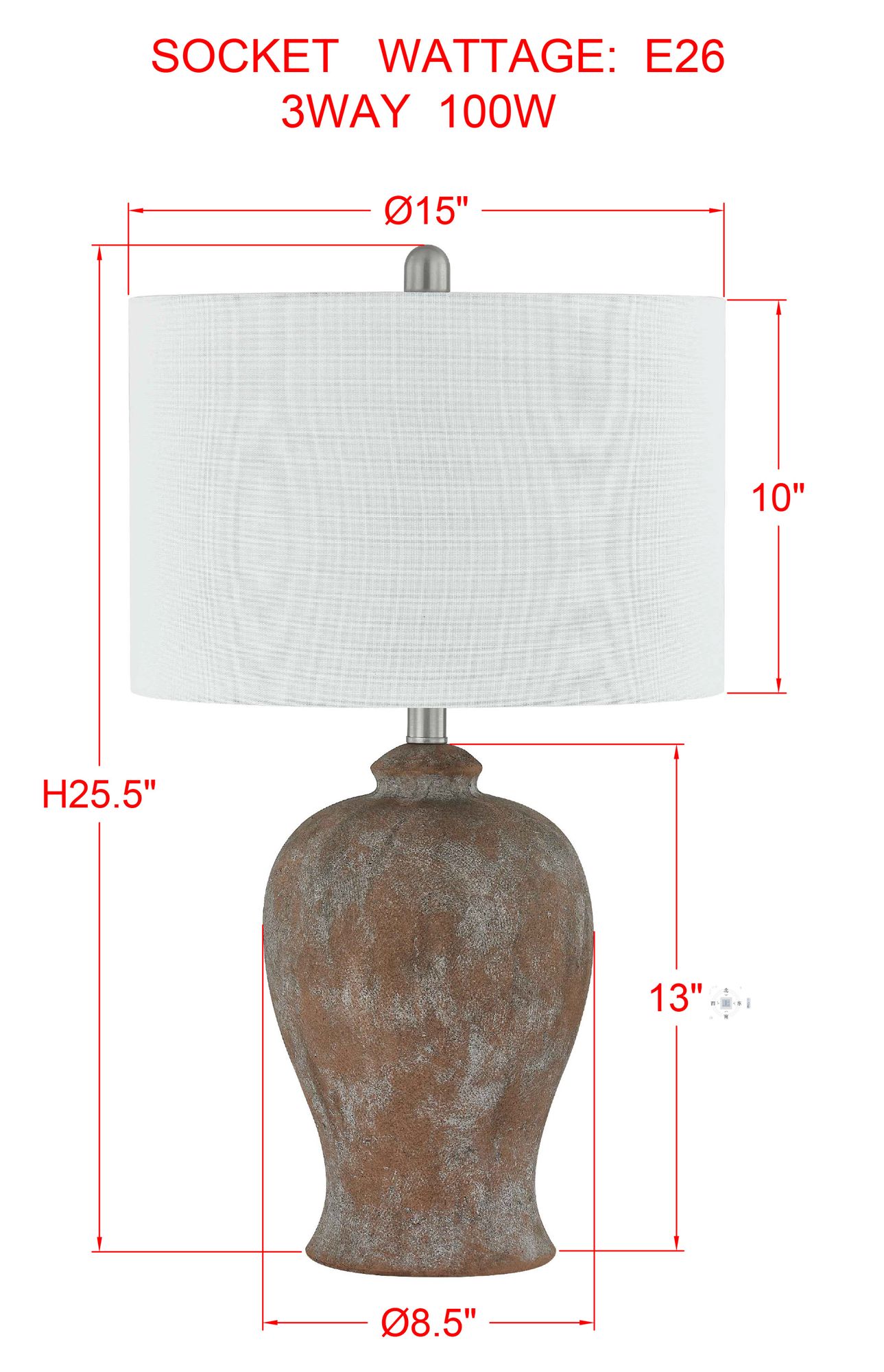 Image 3 Forty West Astrid 14" Rust Ceramic Table Lamp more views