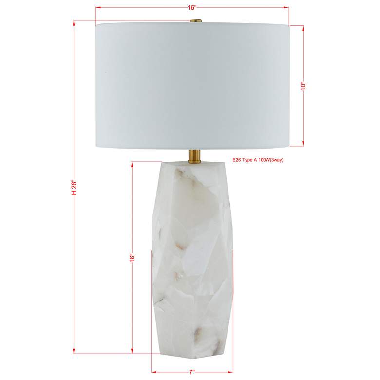 Image 3 Forty West Audrey 28" Alabaster Table Lamp more views