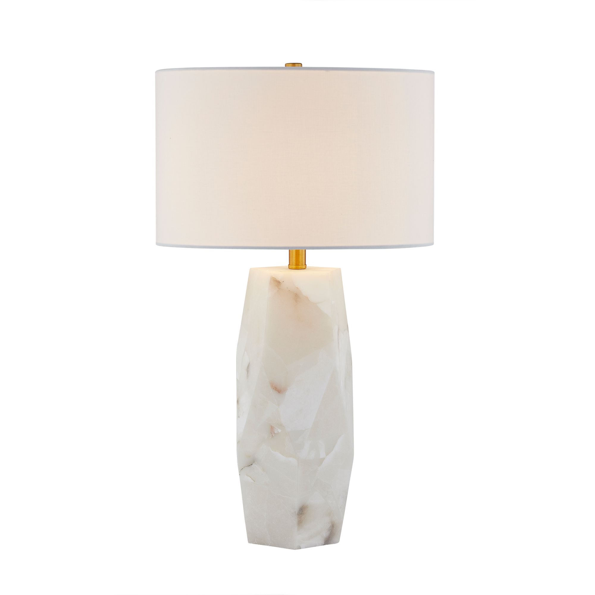 Image 2 Forty West* Audrey White Alabaster Table Lamp more views