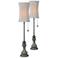 Forty West Avery 28" High Antique Blue Buffet Table Lamps Set of 2