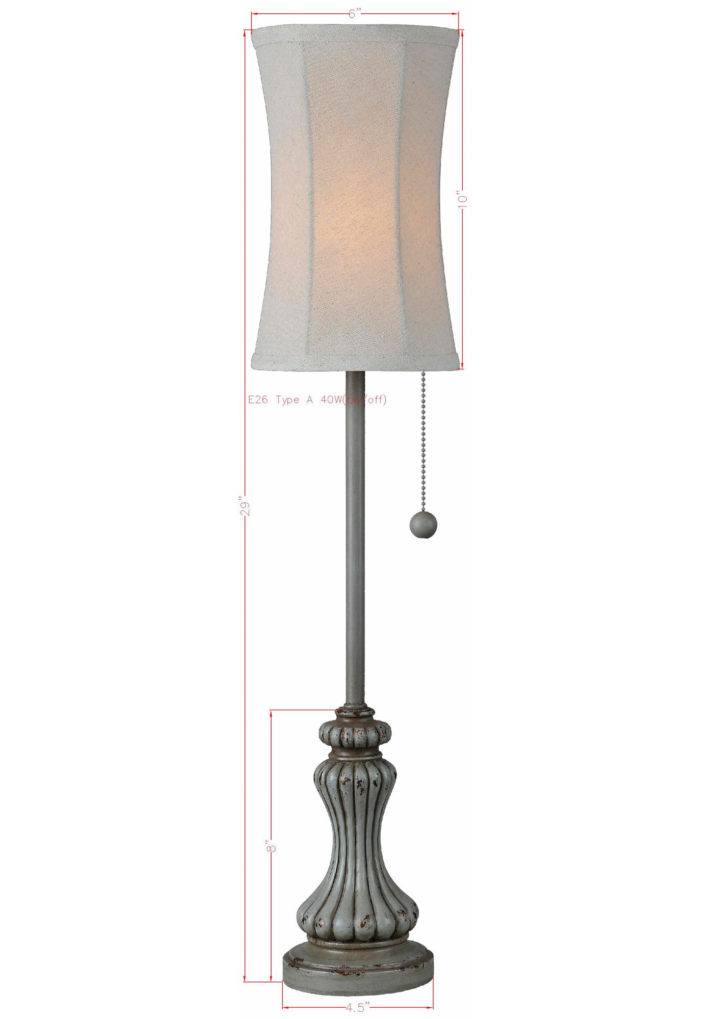 Image 4 Forty West Avery 28" High Antique Blue Buffet Table Lamps Set of 2 more views