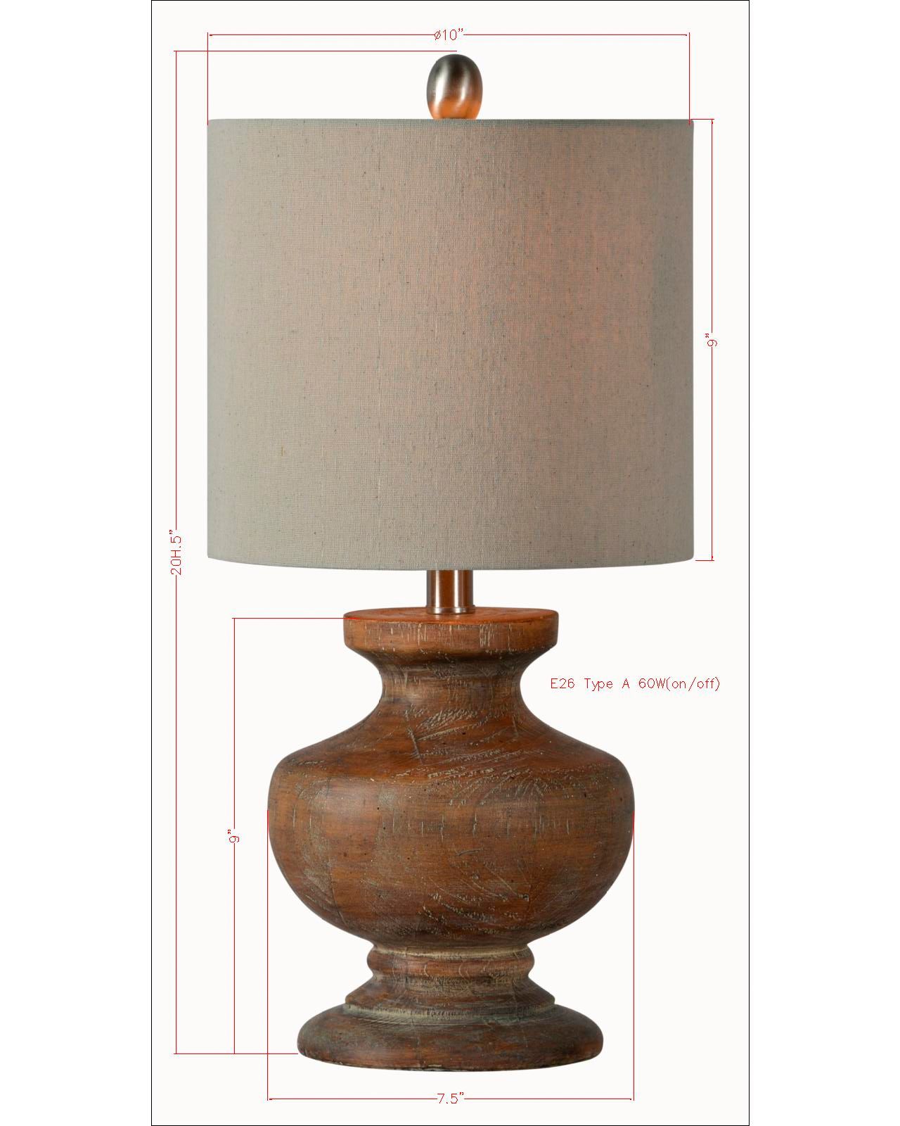 Image 4 Forty West Baker Washed Wood Accent Table Lamps Set of 2 more views