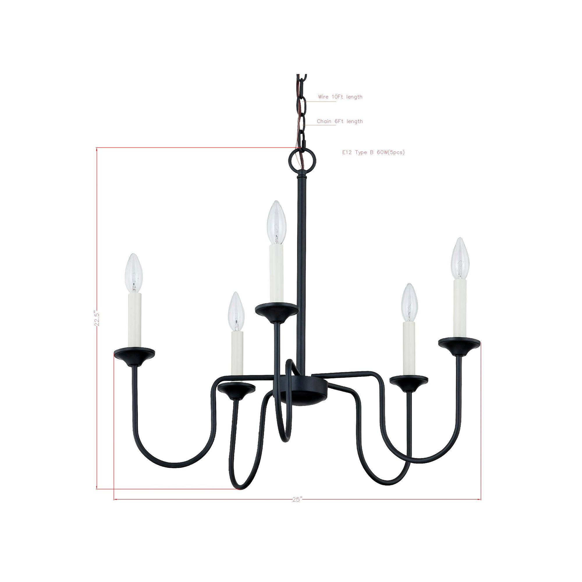 Image 5 Forty West Barker 25x22.5" Metal Chandelier more views