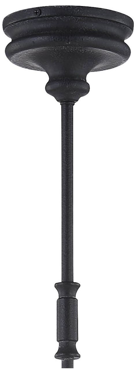 Image 5 Forty West Barton 39x37" Metal Semi Flush Convertible Chandelier, Black more views