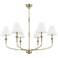 Forty West Barton 39x37" Metal Semi-Flush Convertible Chandelier, Gold