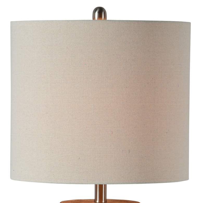 Image 3 Forty West Beane 29" High Washed Wood Finish Table Lamps Set of 2 more views