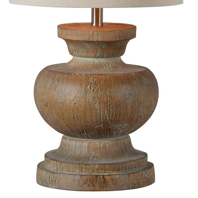 Image 4 Forty West Beane 29" High Washed Wood Finish Table Lamps Set of 2 more views