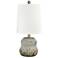 Forty West Beasley 19" Resin Table Lamp Set, Blue and Cream