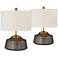Forty West Benny Shades of Brown Accent Table Lamps Set of 2