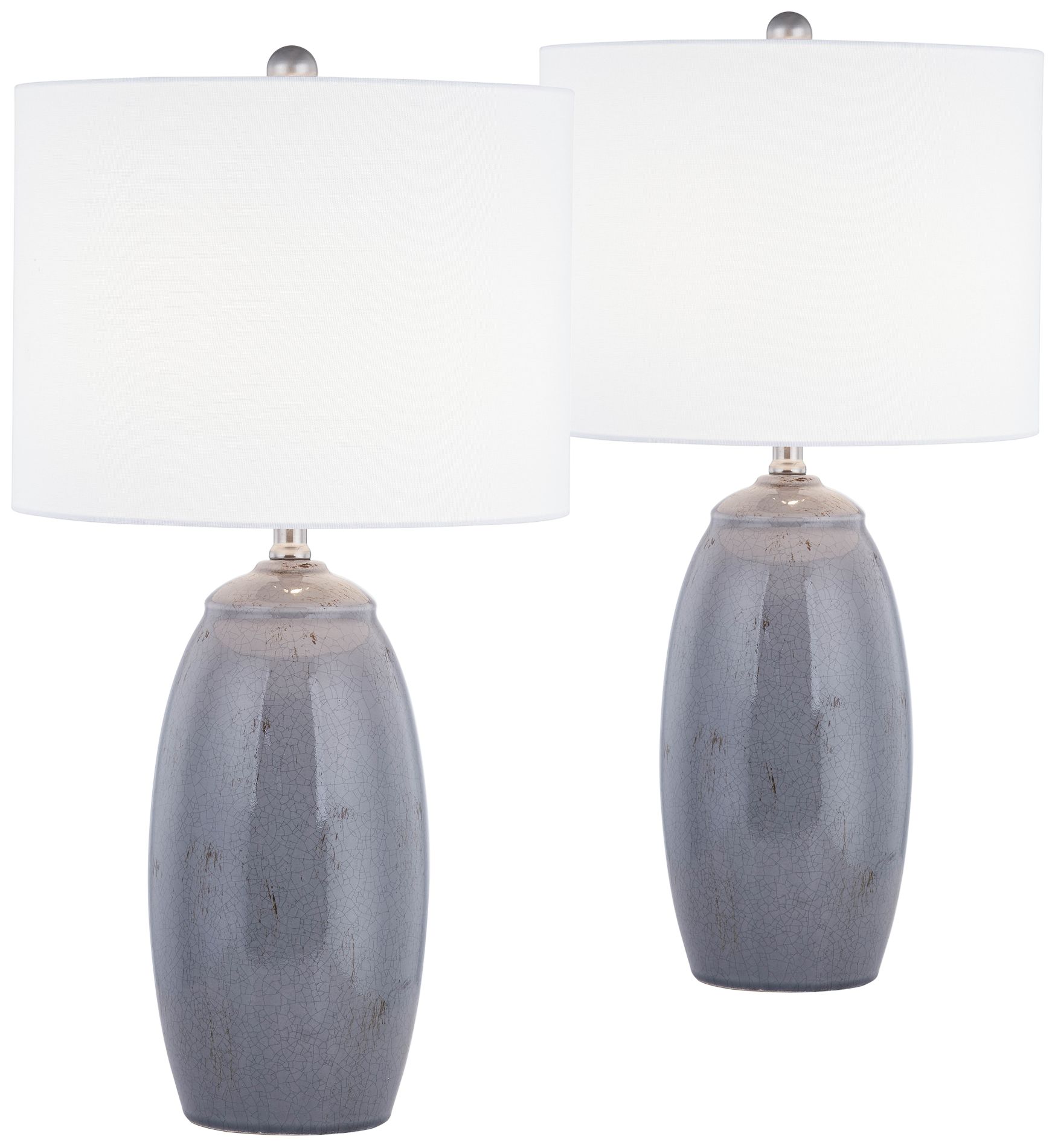 Forty West Benton Blue Ceramic Table Lamps Set of 2 257J6 Lamps Plus