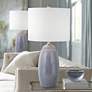 Forty West Benton Blue Ceramic Table Lamps Set of 2