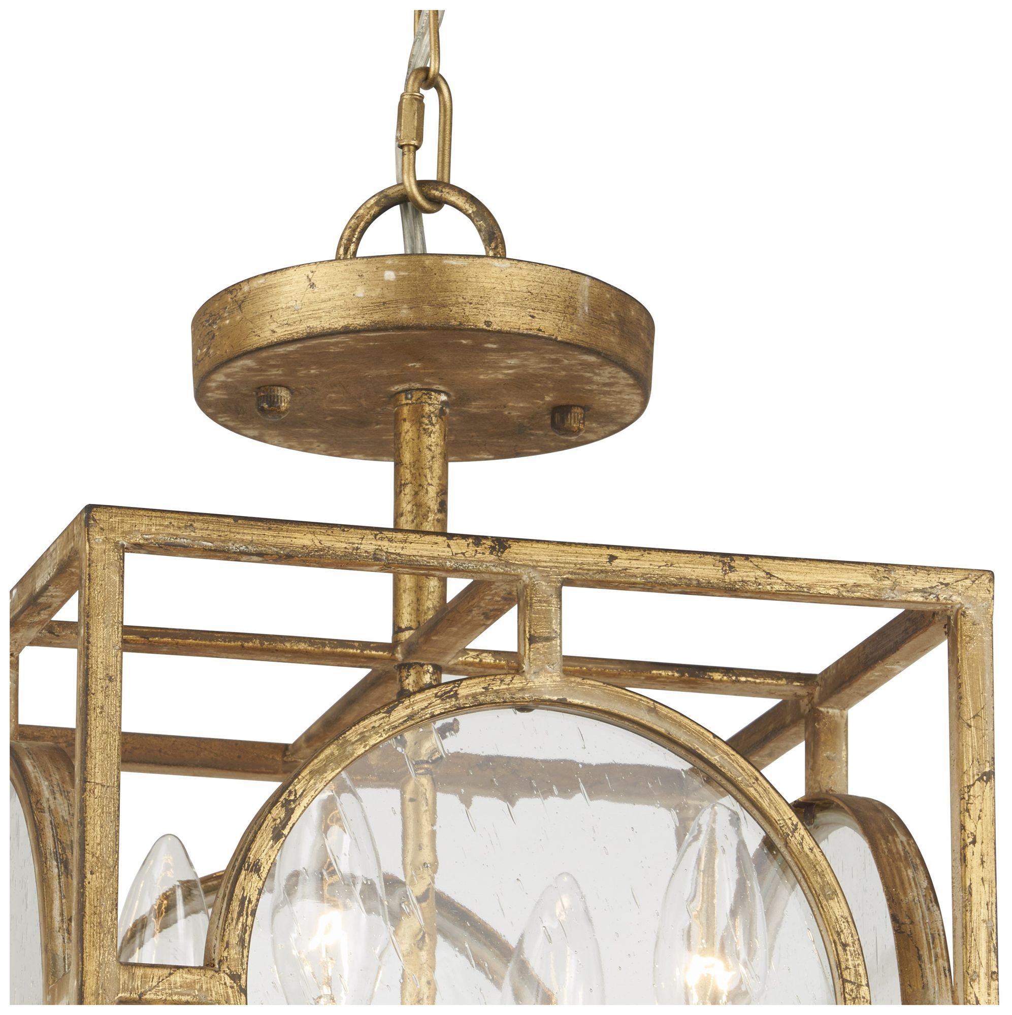 Image 4 Forty West Berlin 10x16" Metal + Glass Semi-Flush/Convertible more views