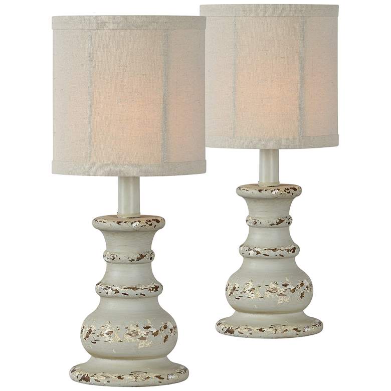 Image 1 Forty West Betsy Blue 14" High Accent Table Lamps Set of 2