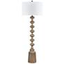Forty West Bianca 66" High Stacked Orb Faux Wood Modern Floor Lamp