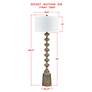 Forty West Bianca 66" High Stacked Orb Faux Wood Modern Floor Lamp