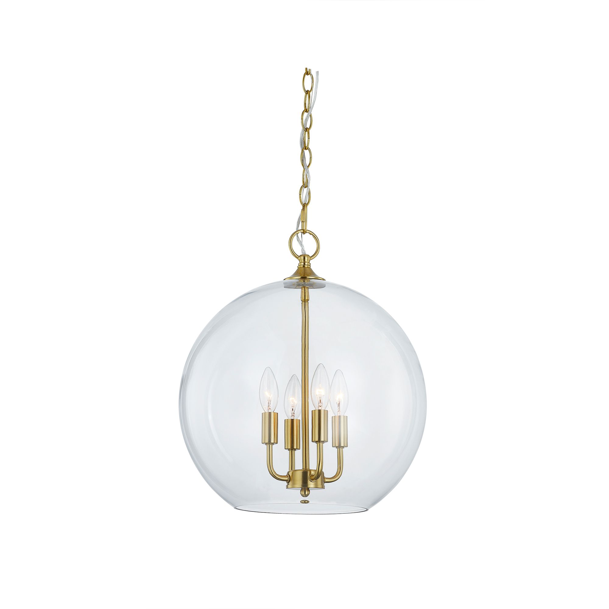 Image 2 Forty West Blaine 15.75x18" Iron and Glass Pendant more views