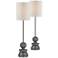 Forty West Brantley 32" High Gray Buffet Table Lamps Set of 2