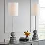 1_Forty West Brantley 32" High Gray Buffet Table Lamps Set of 2