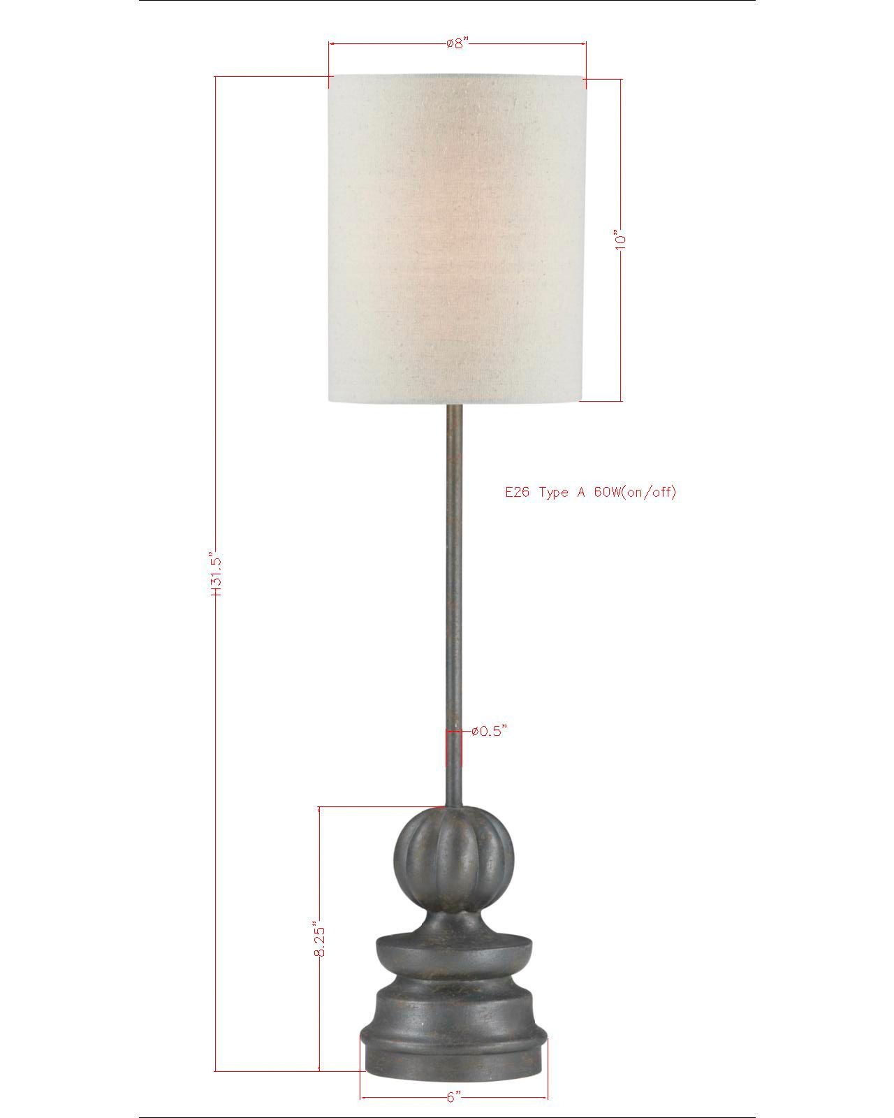 Image 6 Forty West Brantley 32" High Gray Buffet Table Lamps Set of 2 more views