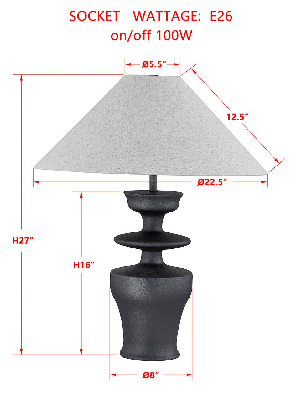 Image 3 Forty West Brie 27" Black Table Lamp Set of 2 more views