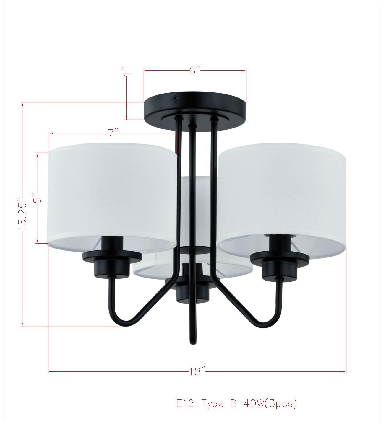 Image 4 Forty West Briggs 18x13.25" Metal Semi-Flush more views