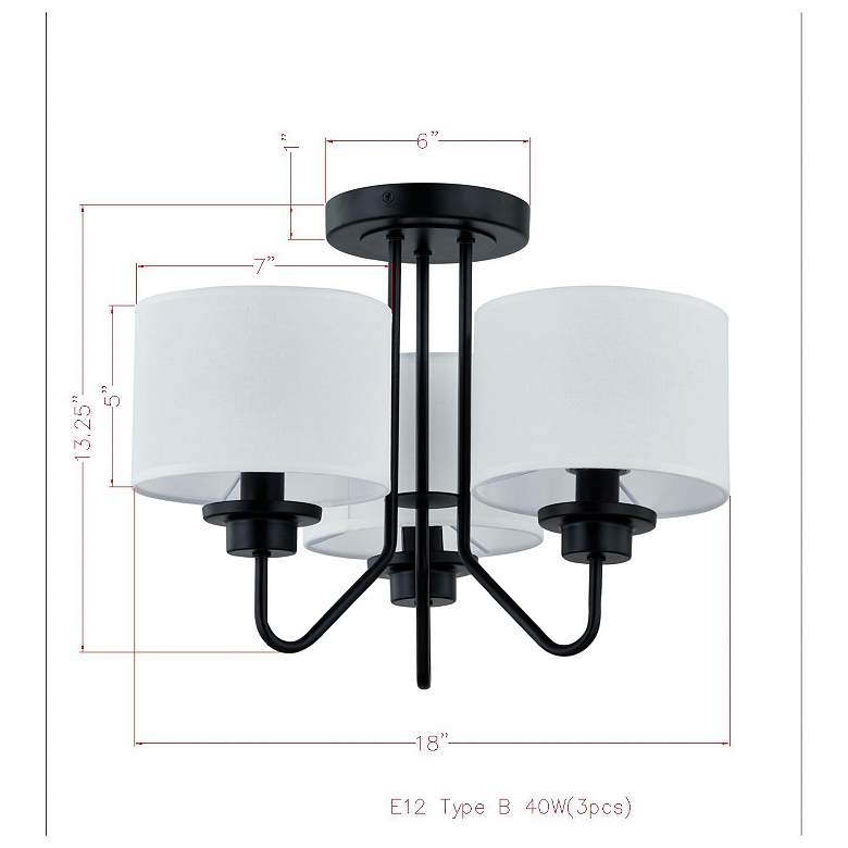Image 4 Forty West Briggs 18x13.25" Metal Semi-Flush more views