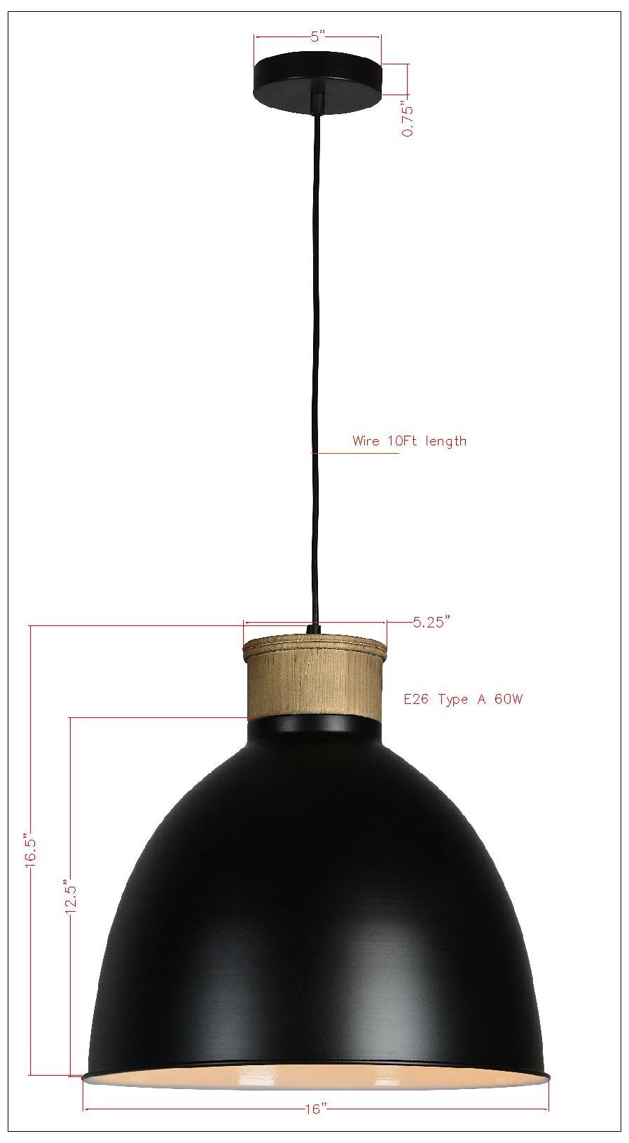 Image 3 Forty West Buford 16x16.5" Metal and Resin Pendant more views