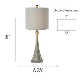 Image4 of Forty West Callie Weathered Light Gray Table Lamps Set of 2 more views