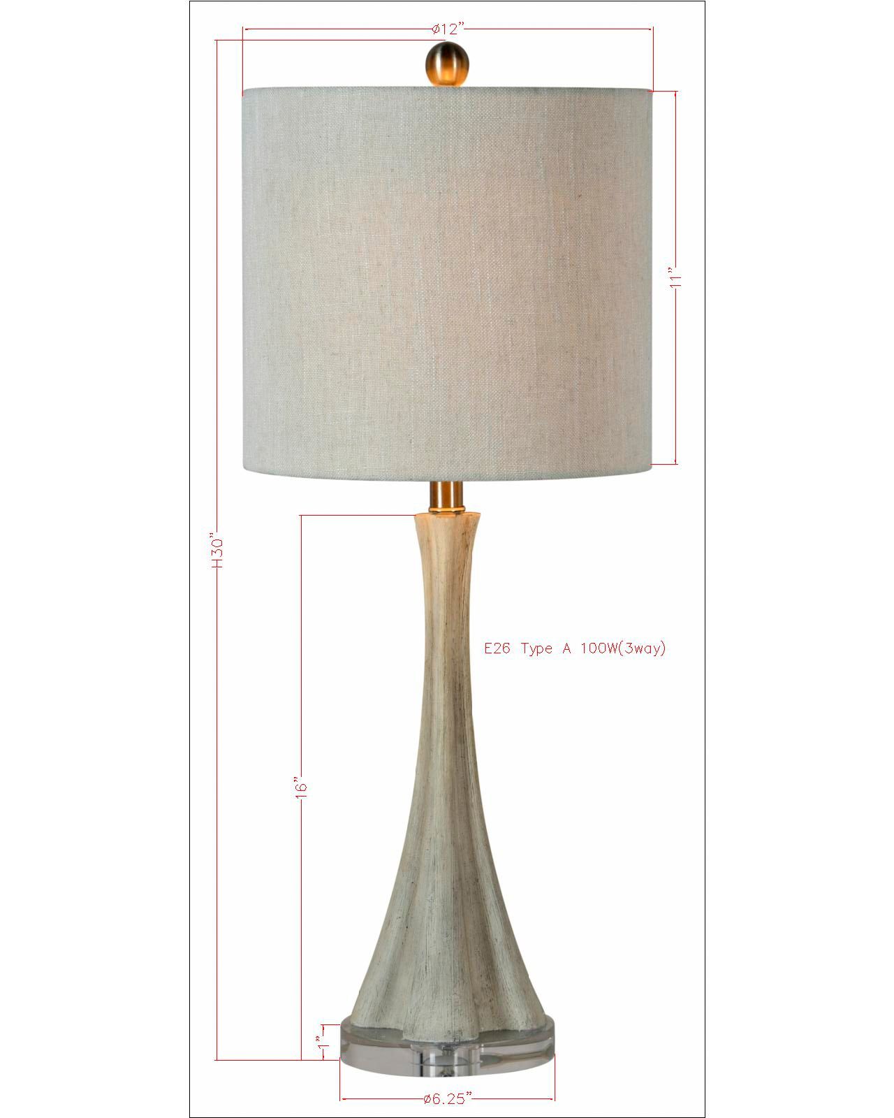 Image 5 Forty West Callie Weathered Light Gray Table Lamps Set of 2 more views