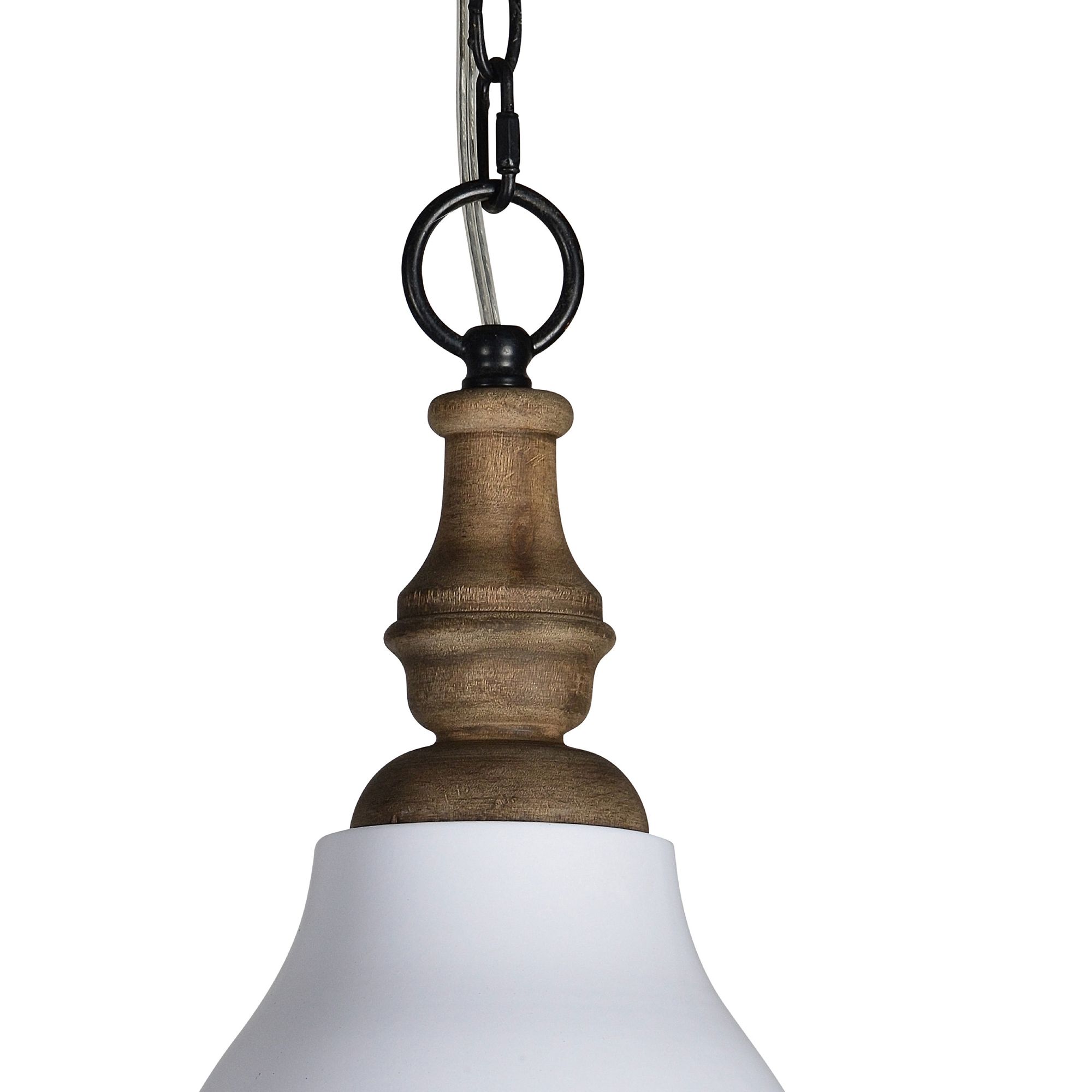 Image 3 Forty West Calvin 10.25x18" Metal and Wood Pendant more views