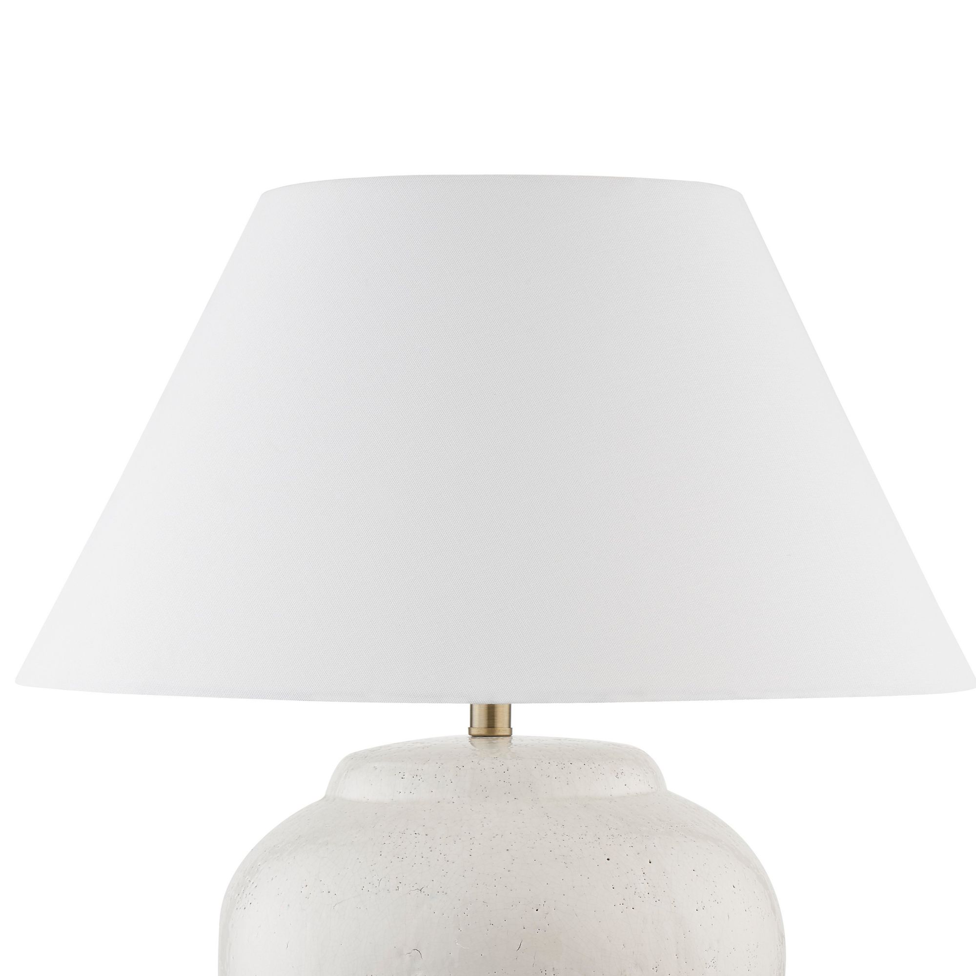 Image 4 Forty West Cameron 27" Two-Toned White and Gray Ceramic Table Lamp more views