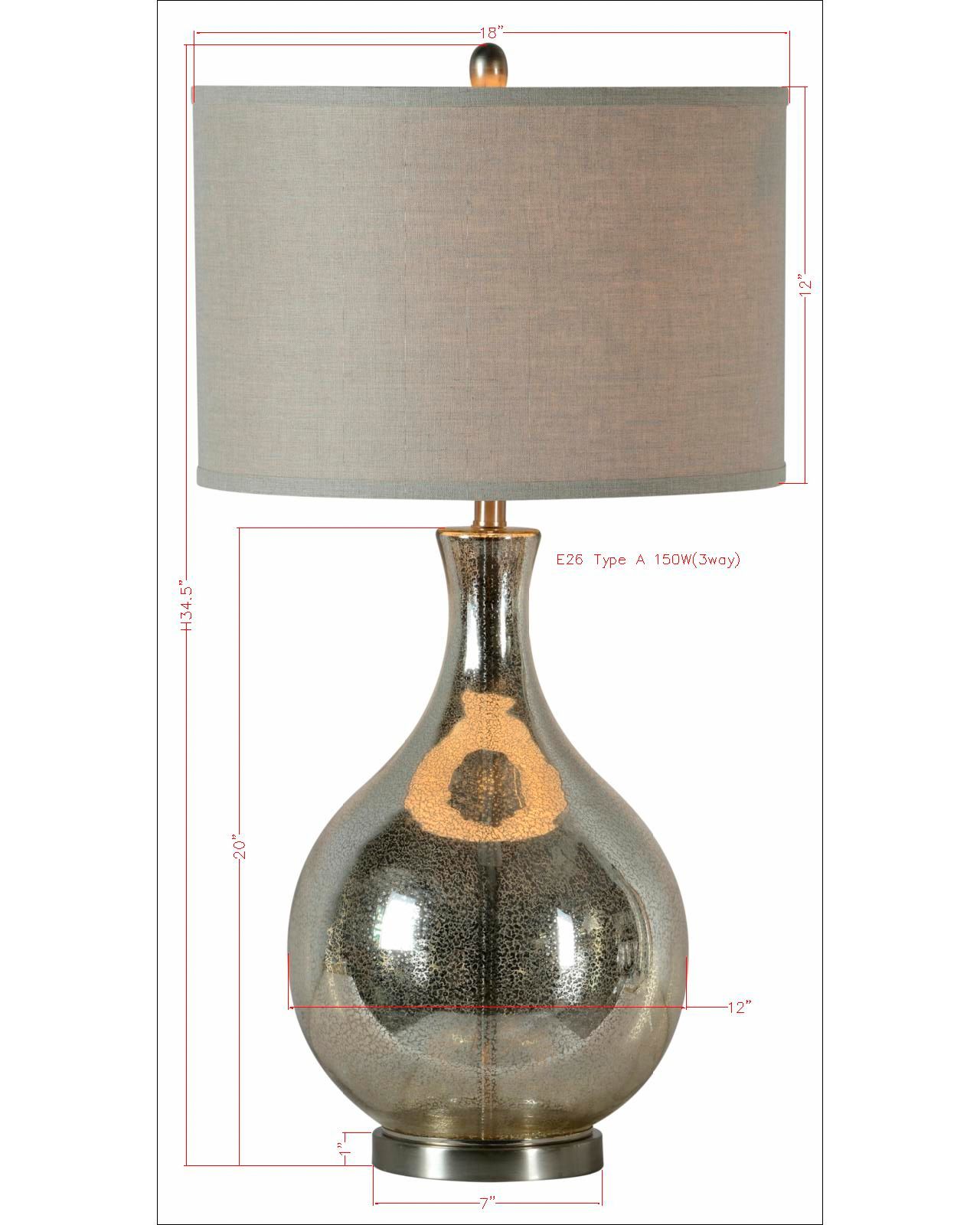 Image 4 Forty West Candace 35" High Modern Gourd Mercury Glass Table Lamp more views