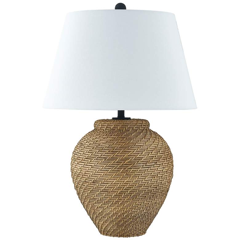 Image 1 Forty West Canton 25.5" Rattan Table Lamp