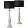 Forty West Carla Mae Cottage White Table Lamps Set of 2