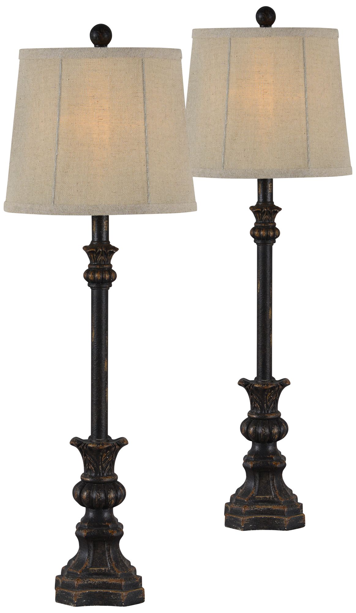 buffet table lamps with black shades