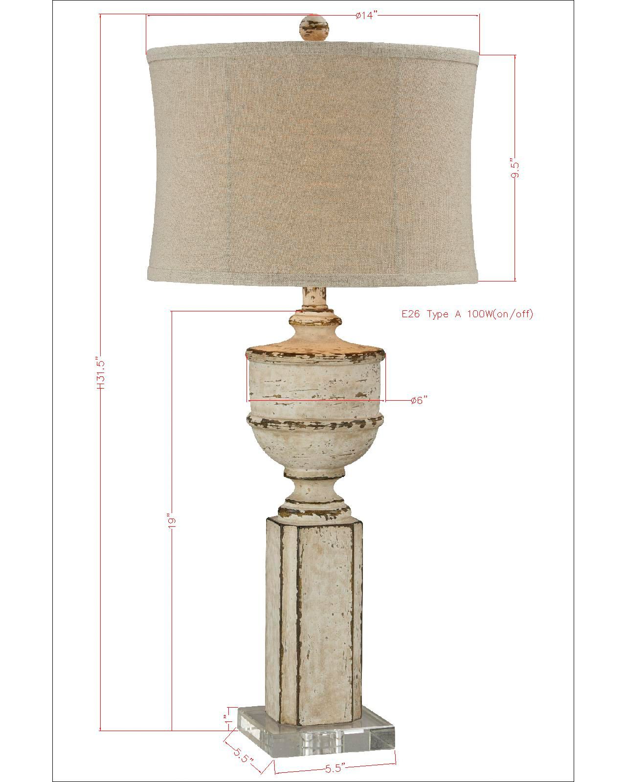 Image 6 Forty West Carmen 32" High Distressed Cream White Table Lamps Set of 2 more views