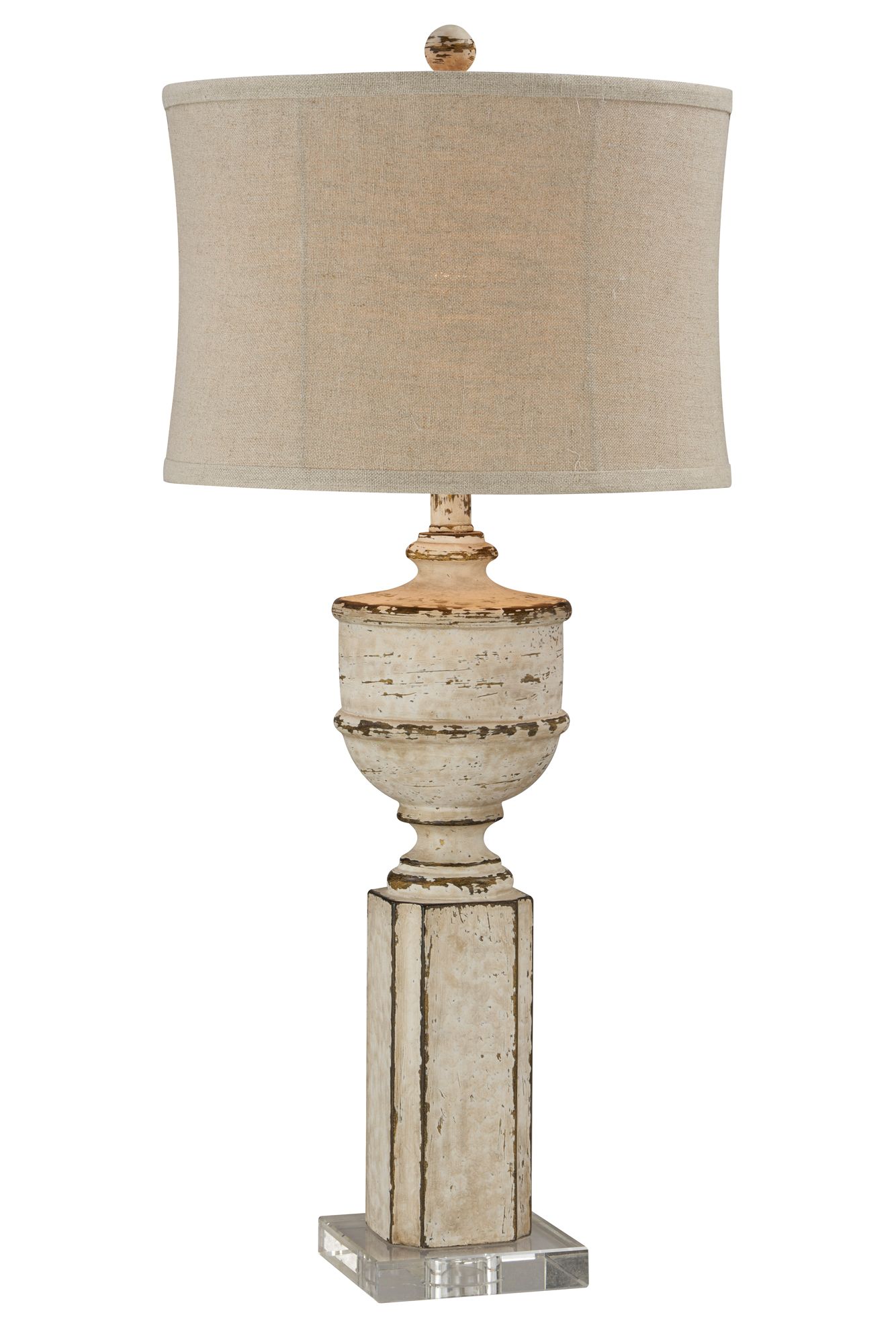 Image 7 Forty West Carmen 32" High Distressed Cream White Table Lamps Set of 2 more views